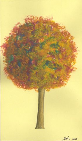 Original Not Printed Hand Painted Watercolor Greeting Card