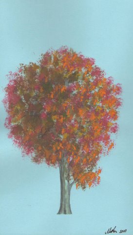 Original Not Printed Hand Painted Watercolor Greeting Card